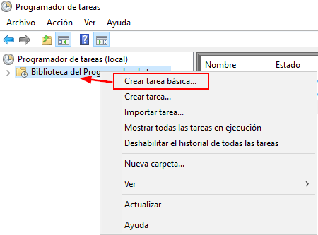 tarea apagar o reiniciar windows