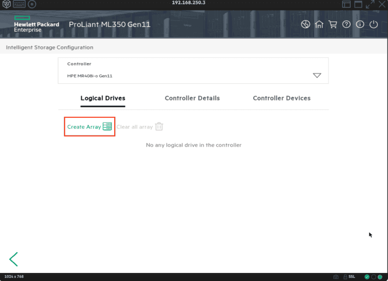 Configurar RAID en servidor HPE Proliant Gen11 - iLO 6