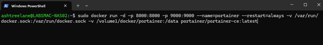 Desplegar docker en NAS synology usando la terminal