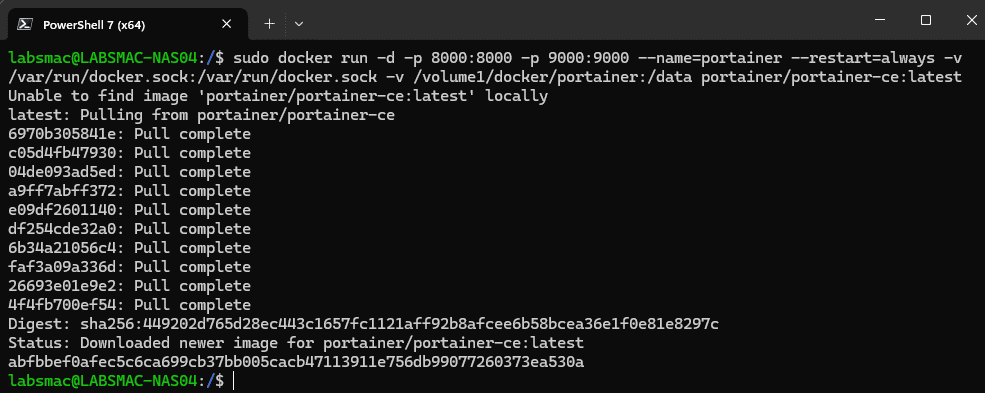 Desplegar Portainer en Synology por SSH