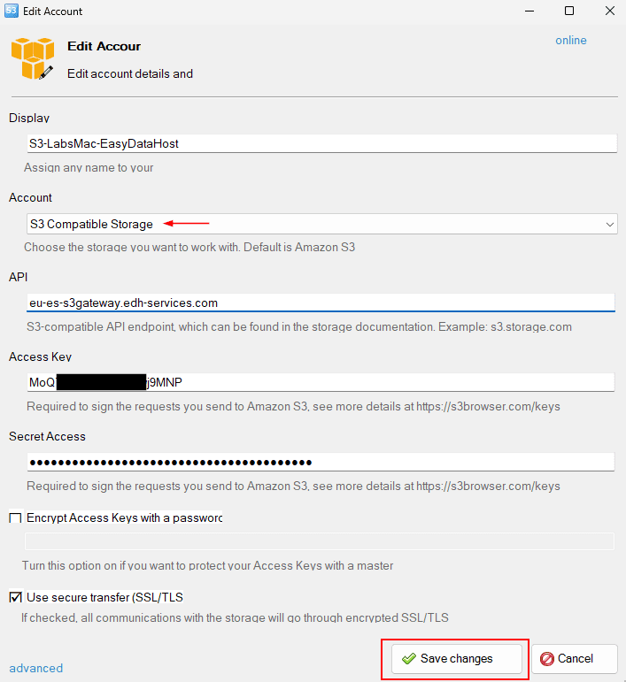 conexion bucket s3 browser en windows