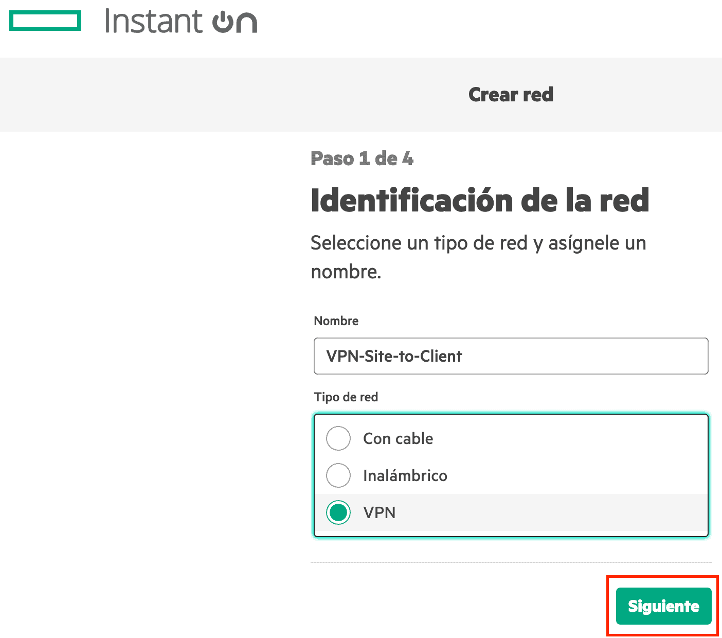 crear servidor vpn wireguard en aruba instant on