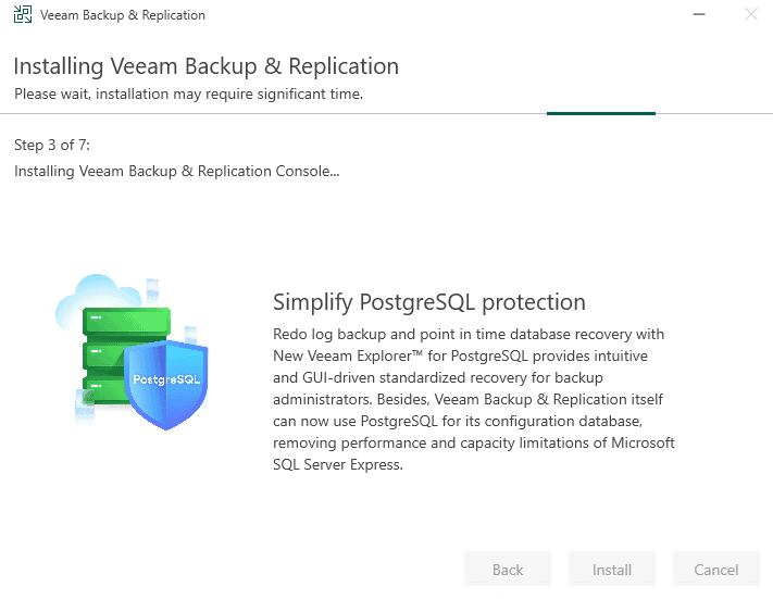 instalando veeam backup & replication en servidor de windows 2025