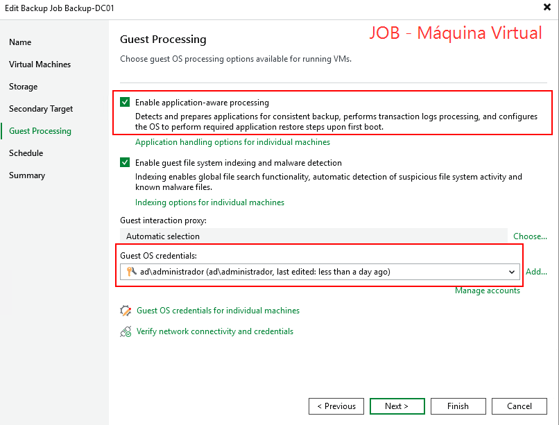 backup de active directory con veeam backup