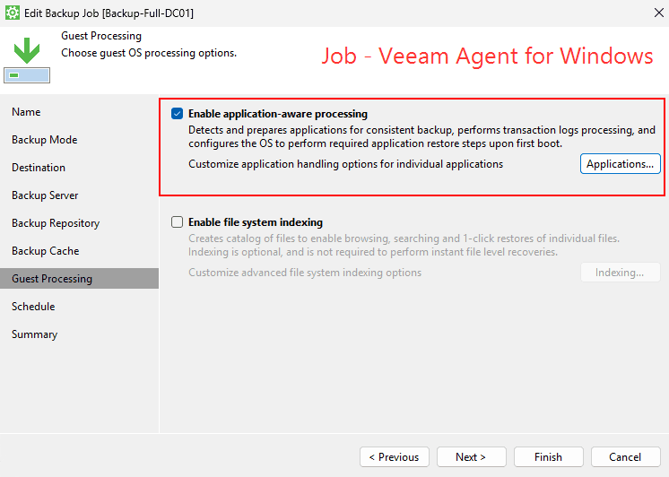 copia de seguridad de active directory con veeam backup