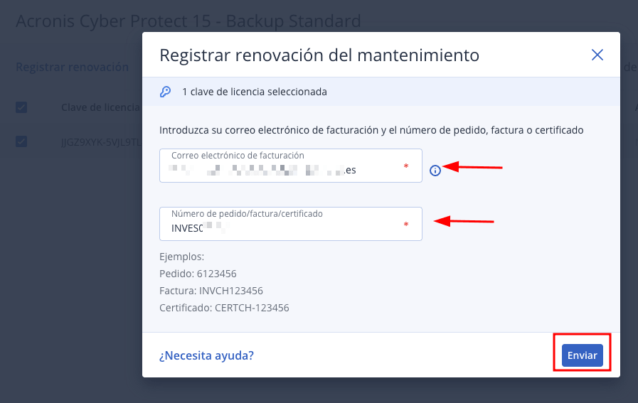 Activar  y renovar clave licencia Acronis Cyber Protect
